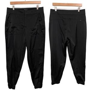 Athleta Womens Radient Jogger Athleisure Outdoor Pants Black Shine Size 10